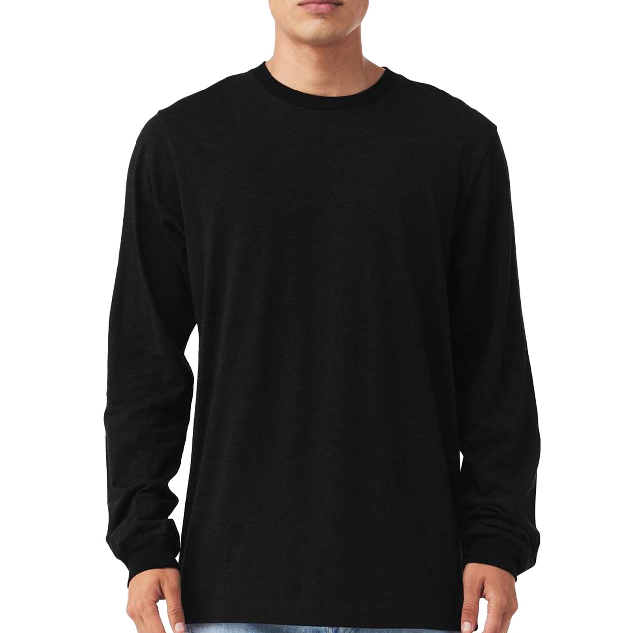 Bella + Canvas Long Sleeve T-Shirt, Men’s Heavy Cotton Jersey Tee.